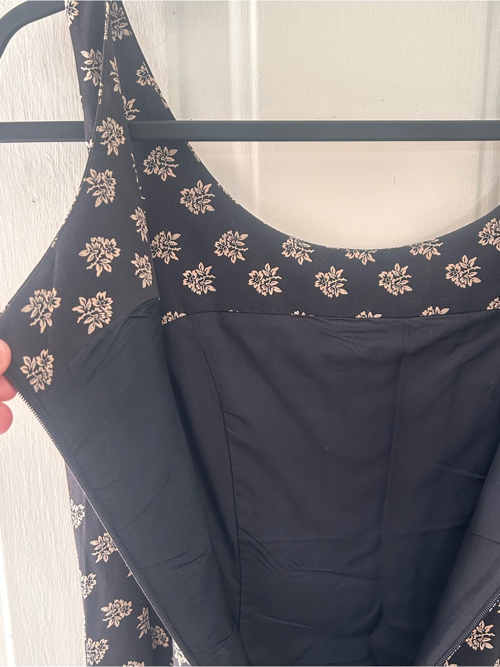 Et Vous Vintage Black Floral Tank Dress - Women's Sleeveless Sundress - Picture 6 of 7